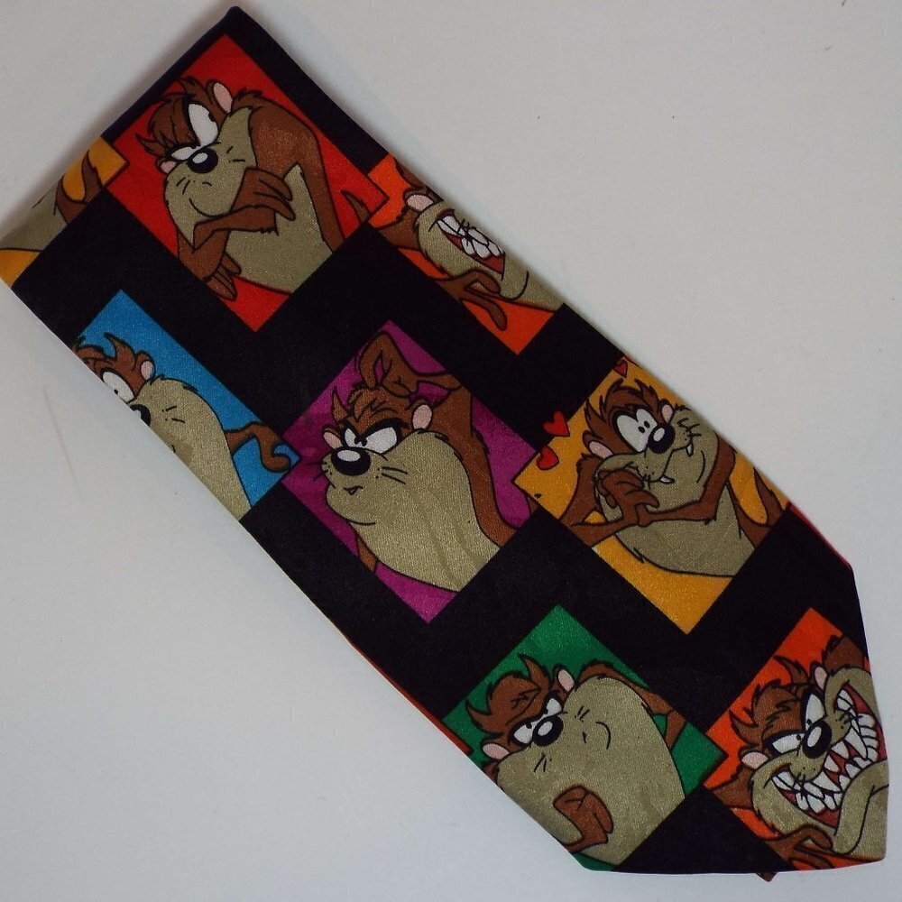 Vintage Looney Tunes Mania TAZ Polyester Tie